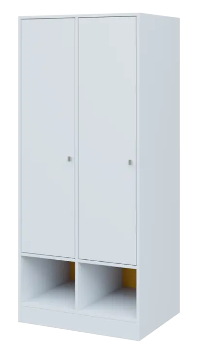 QN 5 - 8STN skříň šatní, 2-dveřová, levá, 1830x400x400, bílá/žlutá odio